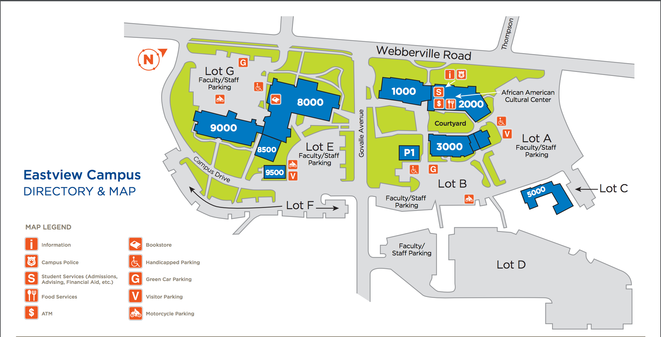 ACC Eastview Campus Map.